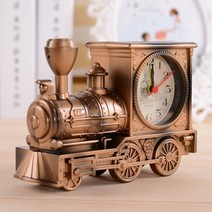 탁상시계 인테리어시계 북유럽시계 자명종, 빈티지트레인 골드