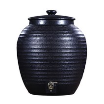 차 항아리 물 도자기 물 수도꼭지 생수 데코 디스펜서, 20L 흰색 수도꼭지 단일 실린더