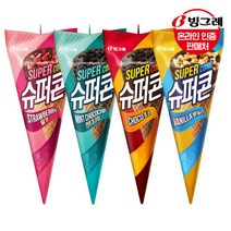 [빙그레]슈퍼콘 아이스크림 딸기 초코 바닐라 24개, 05.슈퍼콘 민트초코 24개