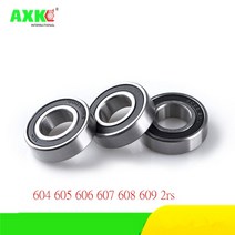 1-10pcs 604 605 606 607 608 609 2rs Rs 고무 밀폐형 깊은 홈 볼 베어링 미니어처, 5pcs 609-2RS