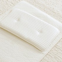 바미블랑 유아용 줄누비 양면 아기 낮은베개, 줄누비 양면베개(크림)