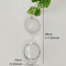 윈드차임 풍경종 3D 회전 바람 종소리 생명의 나무 스피너 벨 홈 장식 미적 정원 걸이식 야외 바람막이 세트, 1.10x28cm
