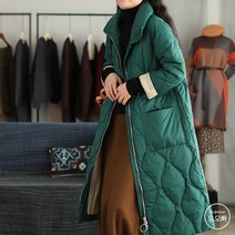 도오빠 여성 롱 패딩 점퍼 덕 다운 자켓 긴팔 터틀넥 프리사이즈 여자롱패딩