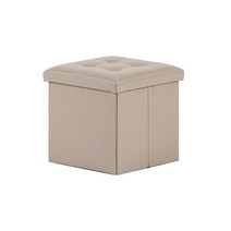 NEW 루마루 접이식 레더 수납 소파스툴 싱글큐브형(1인용), 그레이