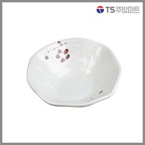 [돌산멜라민] 살구 조개구프 - 앞사라 찬기 접시 앞접시 (업소용 식당용), 아이보리 (DS-6690), 1개