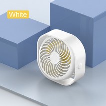 휴대용usb선풍기충전용데스크탑선풍기사무실 가정용 여행용 자동차를위한 360 회전 각도, 하얀