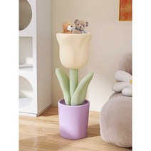 튤립화분 스탠딩꽃병 거실 대형 예쁜 귀여운 독특한, 65cm 밀크화이트