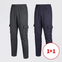 [이지바이] (1+1) 남성 베스트핫 후끈 기모 카고 트레이닝 밴딩 바지 작업복 라이더 추천