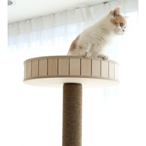 디어캣 고양이 원목 바스켓 링타워용, 바스켓 몸통만(기둥 기둥스크래, 아이보리(내부 원형스크래쳐)