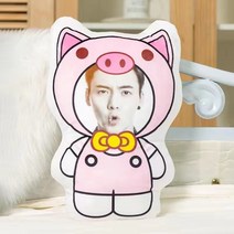 핸드팩토리 주문제작 나만의 사진 포토 쿠션 기념일 커플 친구 연예인 생일선물(쿠션솜 포함), C