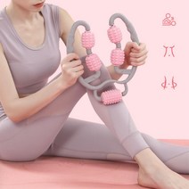 헬스 뭉친 근육 풀기용 다리 마사지 롤러 여친선물 허벅지 근육이완 하체 다리풀기 룰러 근육풀기 안마기, 5롤 회전롤링마사지기 블루