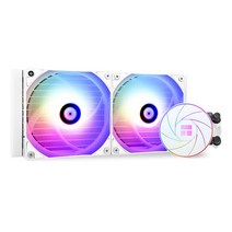 Thermalright-아쿠아 엘리트 240 화이트 ARGB 5V 3 핀 팬 수냉 라디에이터 CPU 액체 냉각기 LGA 1700 115x1200 AM4 AM5, 01 White