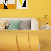 아리아스토어 풀없이 붙이는벽지 폭60cm x 5m 셀프 도배 인테리어 단열벽지 오염방지 곰팡이방지, 옐로우