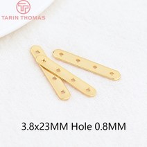 31PCS 22x3.6MM 24K 골드 컬러 황동 5 구멍 커넥터 스페이서 비즈 DIY 쥬얼리 결과 액세서리 만들기, [02] 4423-4 Holes