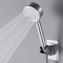 철물팩토리 1+1 샤워기 거치대 헤드 홀더 걸이 각도조절 접착식 모던 샤워기 욕실 만능, 1+1 접착식 모던 샤워기