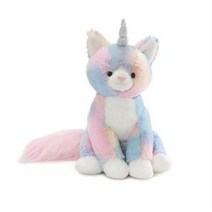 건드 무지개빛 유니콘 고양이 인형, 2개, 32cm
