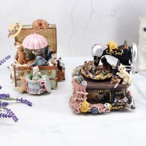 고양이 보석상자 미싱 버스 오르골 인테리어 소품 디자인 아이디어 상품