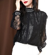 플로레센스레이스비즈장식블라우스