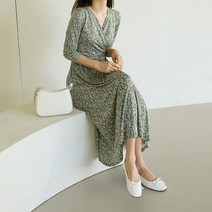 프롬코 여성 잔꽃무늬 플라워 롱 원피스 [자체제작 FRC37]