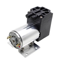 GHSHOP 65-120Kpa DC12V 6W 마이크로 펌프 부압 흡입 펌프(스탠드 분석 포함) 샘플링 연료 펌프, 8.3cm x 6cm, 은