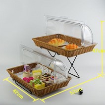 빵 케이스 47X52X42cm 브레드 수납 쇼케이스 보관함 가정용 빵집, 브라운