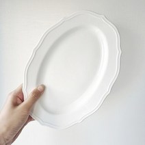 다이닝 치즈 플레이트 카레 접시 버섯 한식 니치 프렌치 레트로 레이스 심플 타원형 조식, 대형 타원형 접시