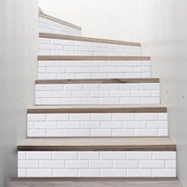 나무계단 원목 층계 무릎보호 복층 실내 나무 스티커 바닥 라이저 계단 장식 풍경 트랩 에스컬리어 가정, 02 2_01 18x100cmx6pcs