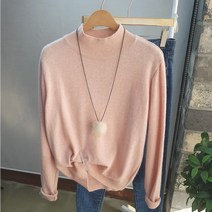 상상그이상 여성용 국내제작 고급 울 알파카 데일리 무지 반목 반폴라 목폴라 극한 부드러움 컬러풀 니트