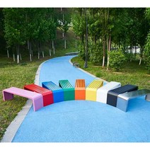 야외벤치 옥외용 철제벤치 야외벤치의자 100-150cm, 레드 150x40x45