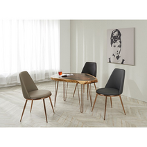 감공 로즈골드 카페 푹신한 의자 이케아 펠로 안락 1인 업소용 라운지 식탁 스터디 네일샵 일룸, 베이지