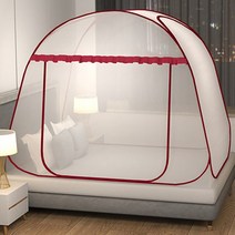 침대캐노피 모기장 침대커튼 가리개 여자아이방꾸미기 공주 접이식 모기장 휴대용 자동 팝업 접을 수 있는, 02 single door-C_01 120x200cm