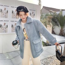 차오 방 방 리얼양털 무스탕 겨울자켓 오버핏 겨울점퍼 울코트