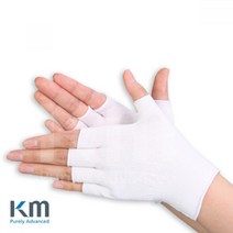 KM 크린룸 작업용 속장갑 하프라이너 반장갑, 10개