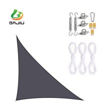 BAJIU 타프스크린 삼각형 홀리데이타프 그늘막 옥스퍼드 타프 액세서리 세트, 차콜그레이, 5*5*7.1m