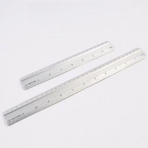 20cm 30cm 알루미늄 제도용 자 센치 센티 인치 스텐자 학습용 문구 사무 용품, 기본