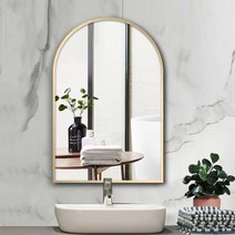 MEIISEO 원형 인테리어 욕실 화장대 벽거울 호텔 거울 화장실 메이크업 거울 확대 미용 거울 전면 접이식 거울, 실버 직각_60*90cm