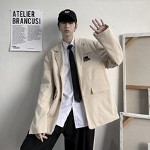캐주얼슈트코디 스티커 표시 코듀로이 정장 코트 남자 봄가을 계절 2022 트렌드 와이드 루즈핏 멋진 3826571047