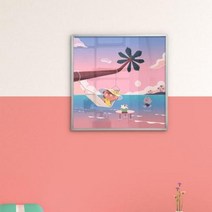 iu222-여름과강아지-소형메탈프레임액자, 실버/1타입