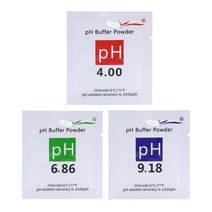 PH 측정기 3 개/몫 PH 버퍼 파우더 4.00 6.86 9.18 표준 캘리브레이션 미터 보정 솔루션 파우더 테스트 측, 01 pH 3pcs