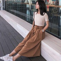 와이드 팬츠 밴딩 바지 여름 데이트 패션 여름옷