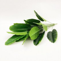 플라워트리 조화 트리장식 인공 바나나 나무 대형 열대 식물 가짜 야자수 잎 플라스틱 잎, 85cm 24잎 녹색, 85cm 24잎 녹색, 24개