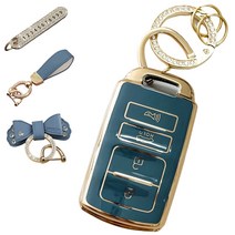 루루형제 기아 차 키케이스 스마트 자동차 K3 K5 K7 K8 K9 스포티지 쏘렌토 니로 레이 셀토스 카니발 키커버 키홀더 키링, 키케이스+번호키링+가죽리본키링+가죽스트랩, AK-09, 스카이그레이