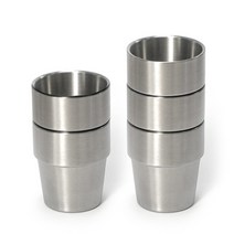 퀸센스 스테인레스 이중 물컵 대 300ml, 20개