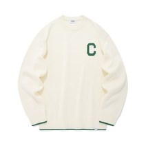 커버낫 [Covernat] C 로고 크루넥 니트 아이보리