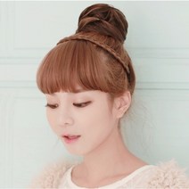 고운머리 똥머리 가발 당고머리 회오리 곱창가발 업스타일, 1개, 바닐라믹스브라운