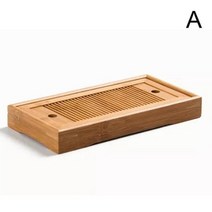 전통 원목 다도 차판 차 트레이 중국어 대나무 세트 배수 물 저장 쿵푸 서랍 보드 방, 27x14.2x3cm