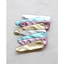 유아 헤어핀만들기 재료 머리핀 커버삼각 샤이니 똑딱핀겉지 2개