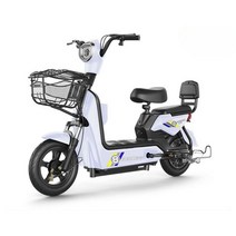2인용 전기자전거 2023 스쿠터 전동 가성비 전기 자전거 소형 1000w 500w, 14. 펄 화이트 - 24A 에너지 납축전지 장착 -, 01. 48V, 01. 12ah