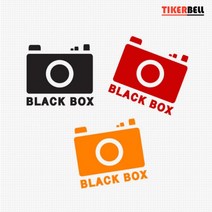 블랙박스 경고 데스 티커 TKBL-03 자동차 벨 편의 차량, 1개, 레드