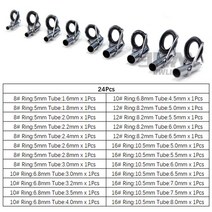 대나무 낚싯대 가이드 팁 수리 키트 세트 막대 건물 가이드 스테인레스 스틸 세라믹 링, 상자 없는 c-24pcsz